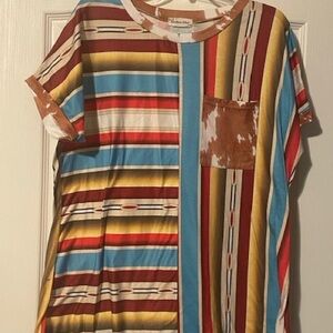 Southern Stitch Striped T-Shirt with Pocket